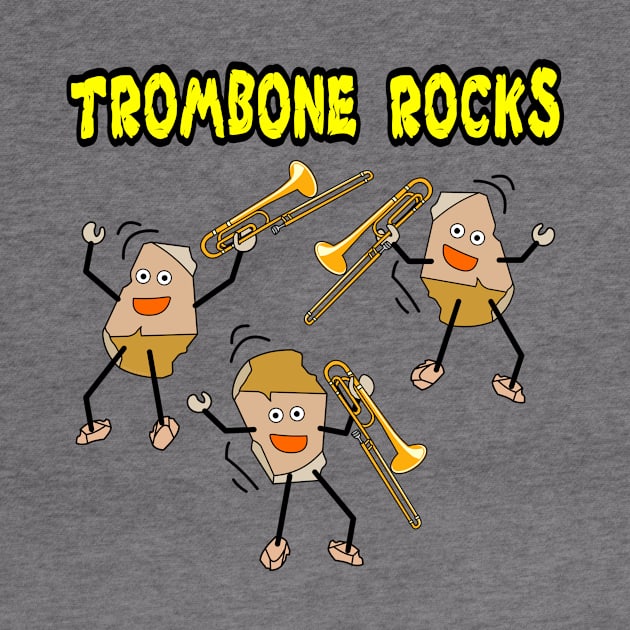 Trombone Rocks by Barthol Graphics